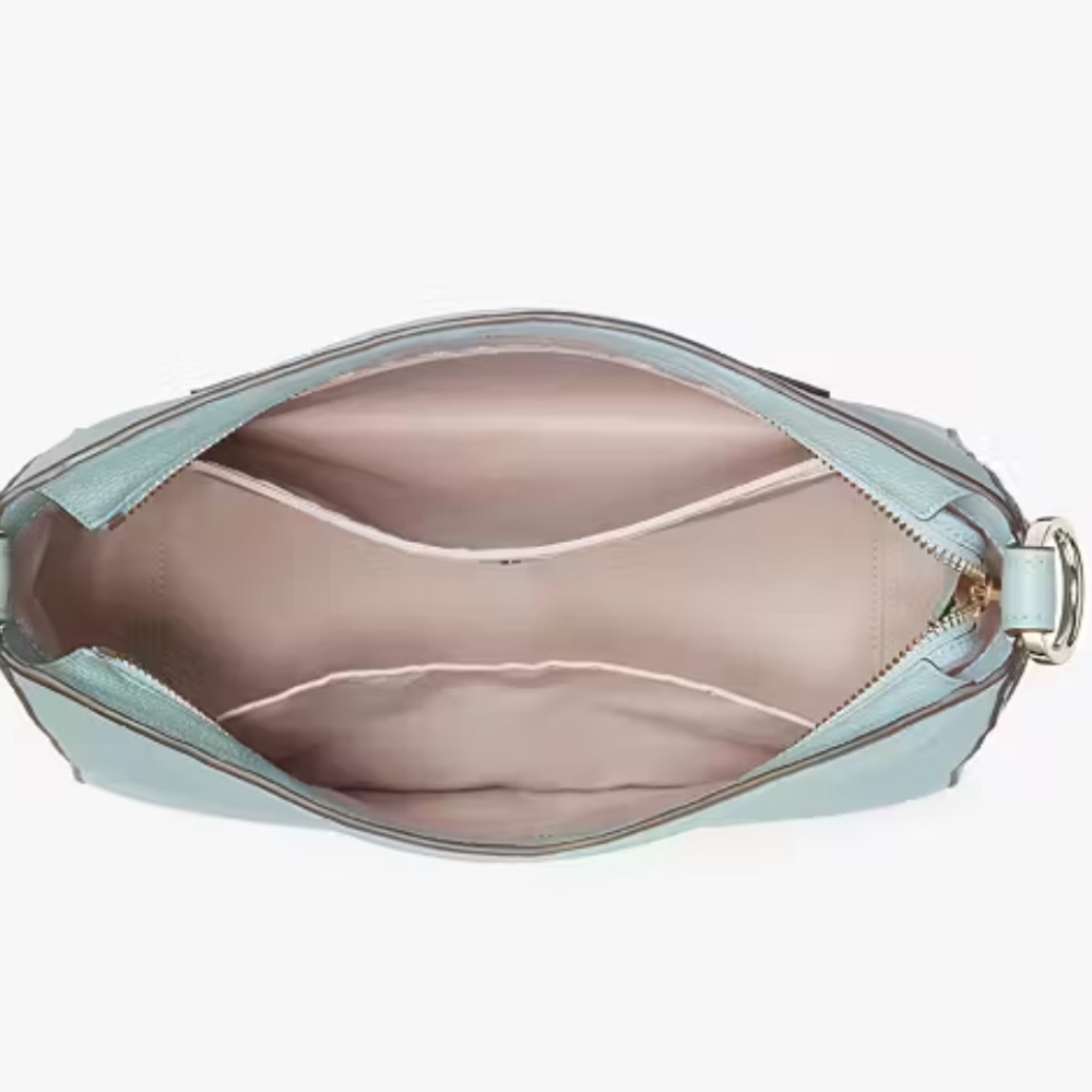 New Kate Spade Hudson Aegean Teal Pebbled Leather Hobo Bag with Crossbody Strap - Picture 6 of 13
